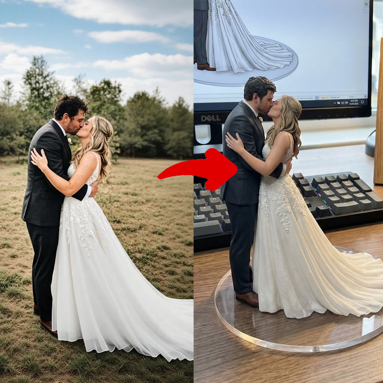 Custom Realistic Sculpture – Couple (2  People)